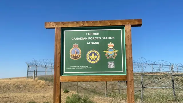 Former CFS Alsask sign